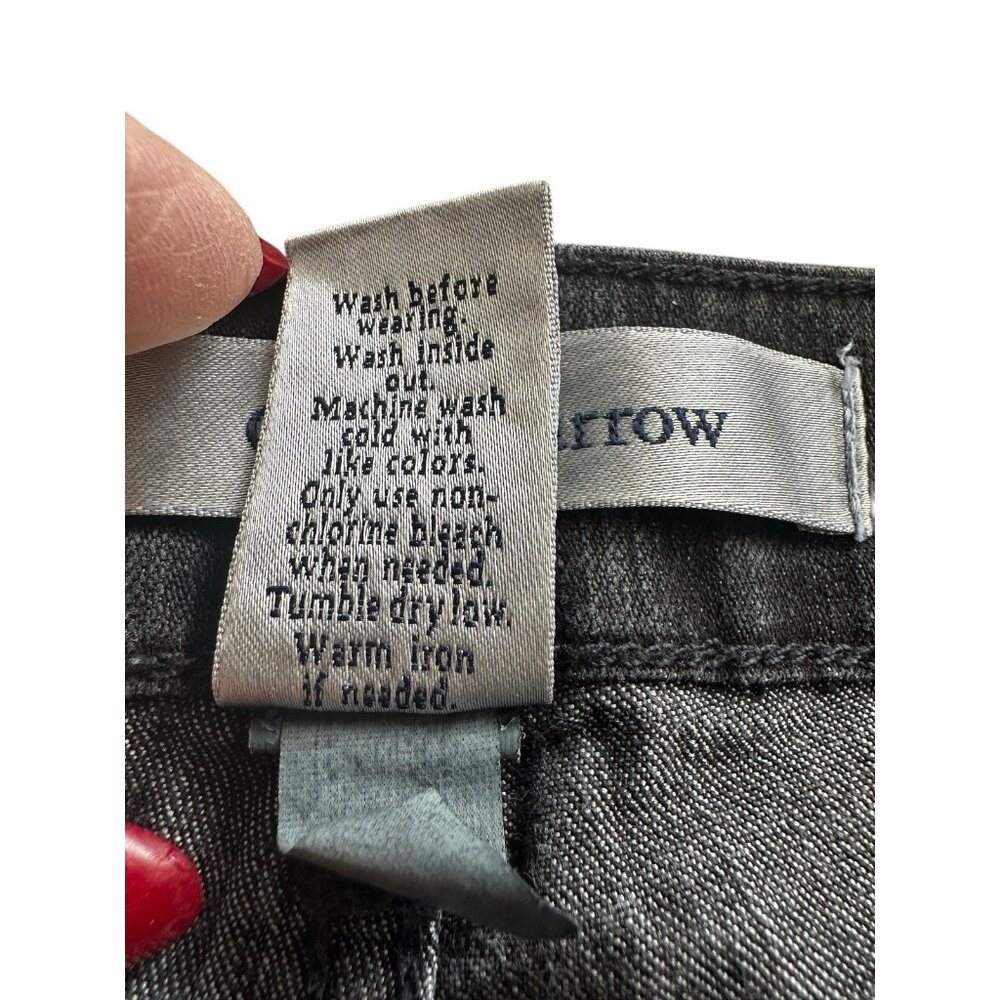 VINTAGE Croft Barrow Jeans Womens 14P Black Faded Jeans Ladies 35x27 - Picture 4 of 11
